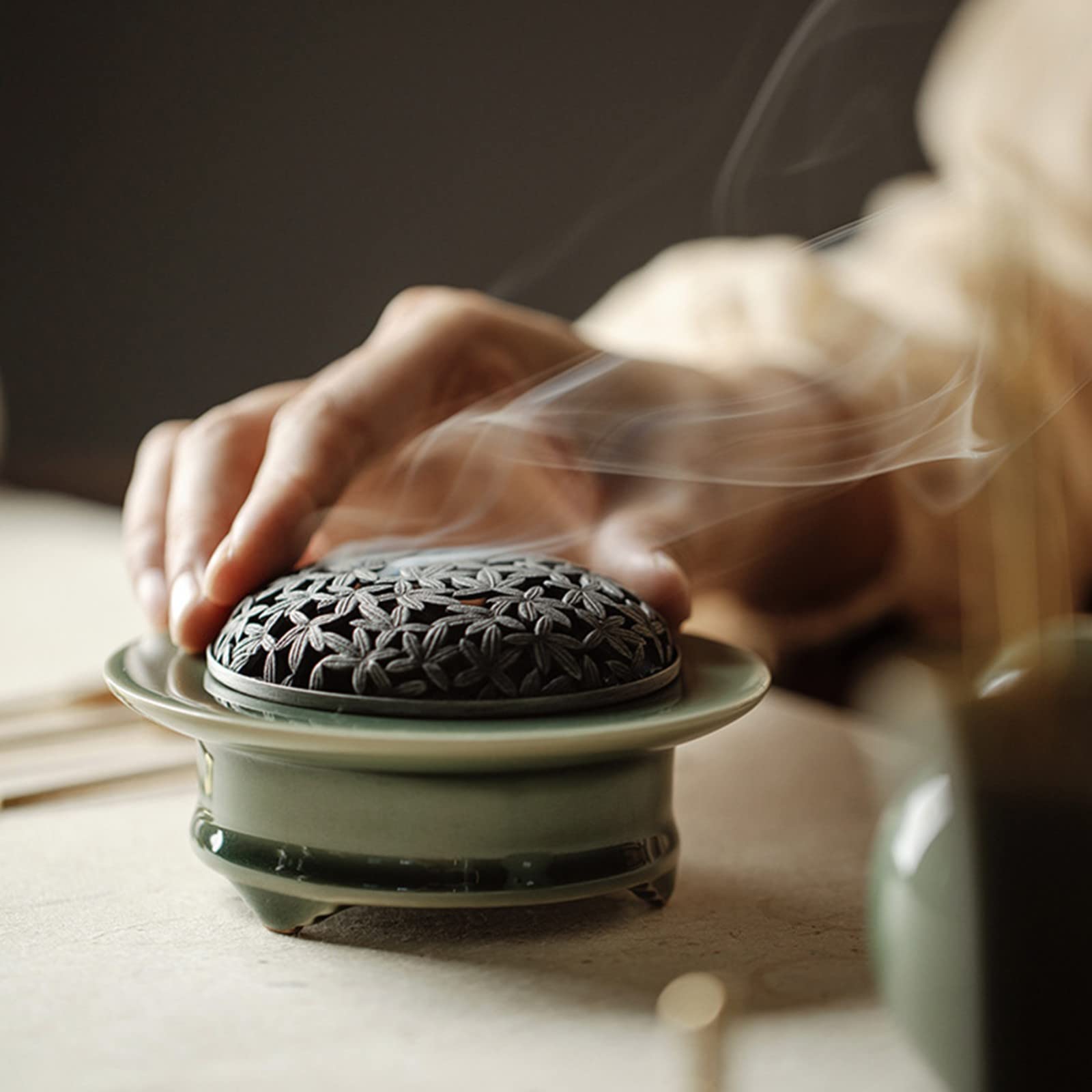 Set di Strumenti per bruciatore di incenso, Set per Creare incenso in Ottone, Kit Torre di riflusso Fai-da-Te, stampi per Coni di incenso per la Meditazione Yoga in Famiglia (Non Inclusi