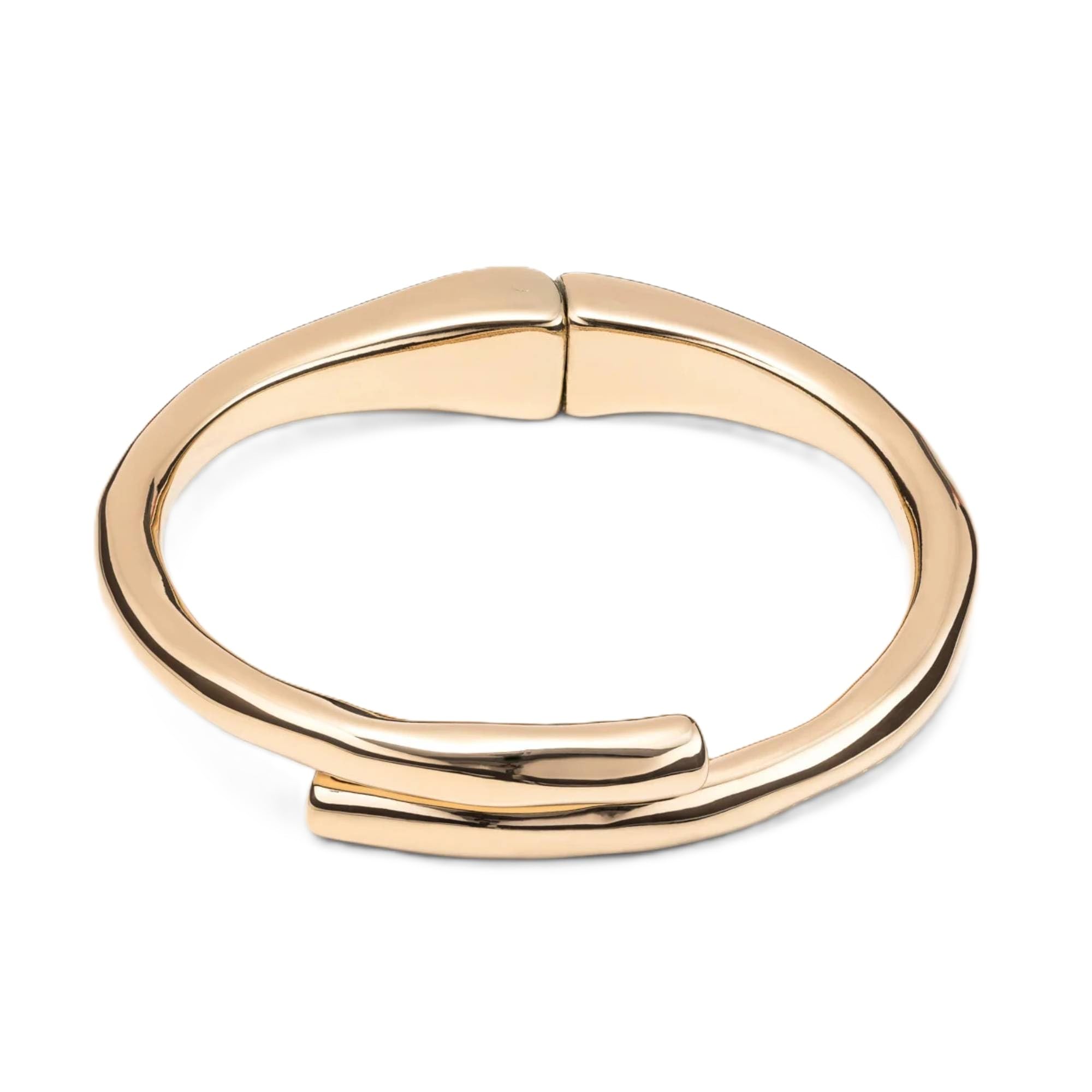Unode50 Men's Gold Tubular Shaped Bangle Bracelet