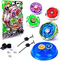 Kit Pião de Metal Battle com Arena 20cm, 2 piões, 2 Lançadores
