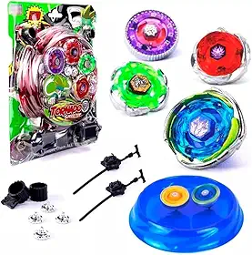 Kit Pião de Metal Battle com Arena 20cm, 2 piões, 2 Lançadores