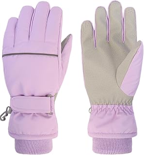 Kids Winter Gloves Children Ski Snow Warm Cold Weather Gloves for 4-12 Years Old Boys Girls Snowboard