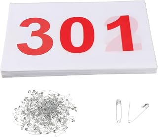 100x Running Bibs Athlete Numbers Reusable Numbered Race Bibs Race Bibs Sports Bibs for Sports Event Athletics Cycling