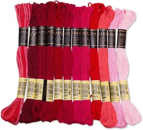 Vista 11 de 12 piezas Hilo de bordado de alta calidad Madejas 100% algodón egipcio de alta calidad Hilo de bordado de punto de cruz Algodón trenzado