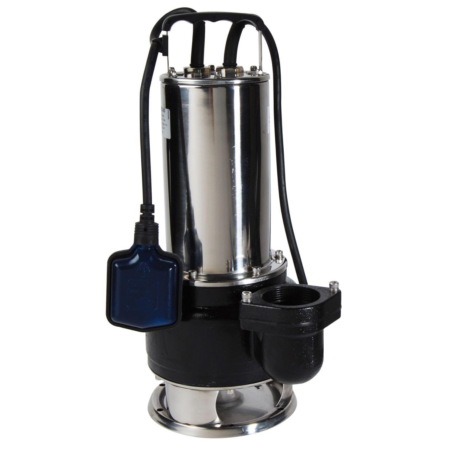 SPIDO PRO - Bomba de Achique para Aguas Cargadas 1500W - 24 m3/h - Impulsor Vortex - Altura Máx 11 m - Uso Intensivo