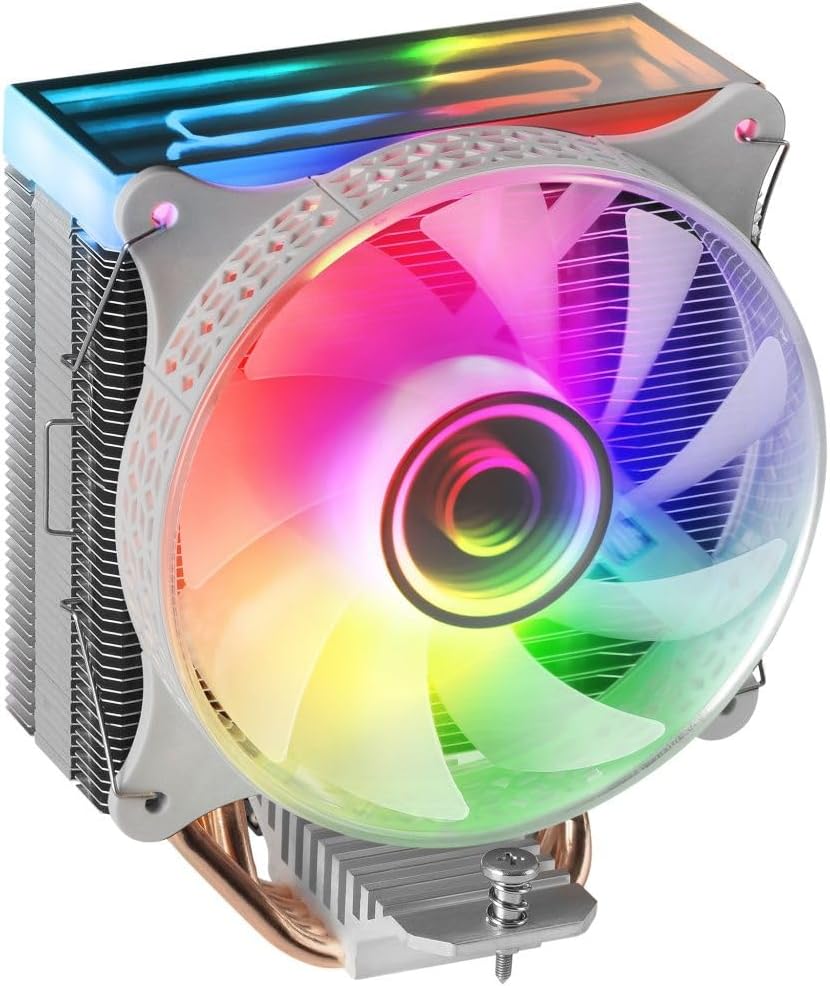 MARSGAMING Mcpu120 Raffreddatore Cpu Rgb Tdp 120 W, Silenzioso Pwm, Basso Profilo, 12.5 x 12.5 x 6.9 cm