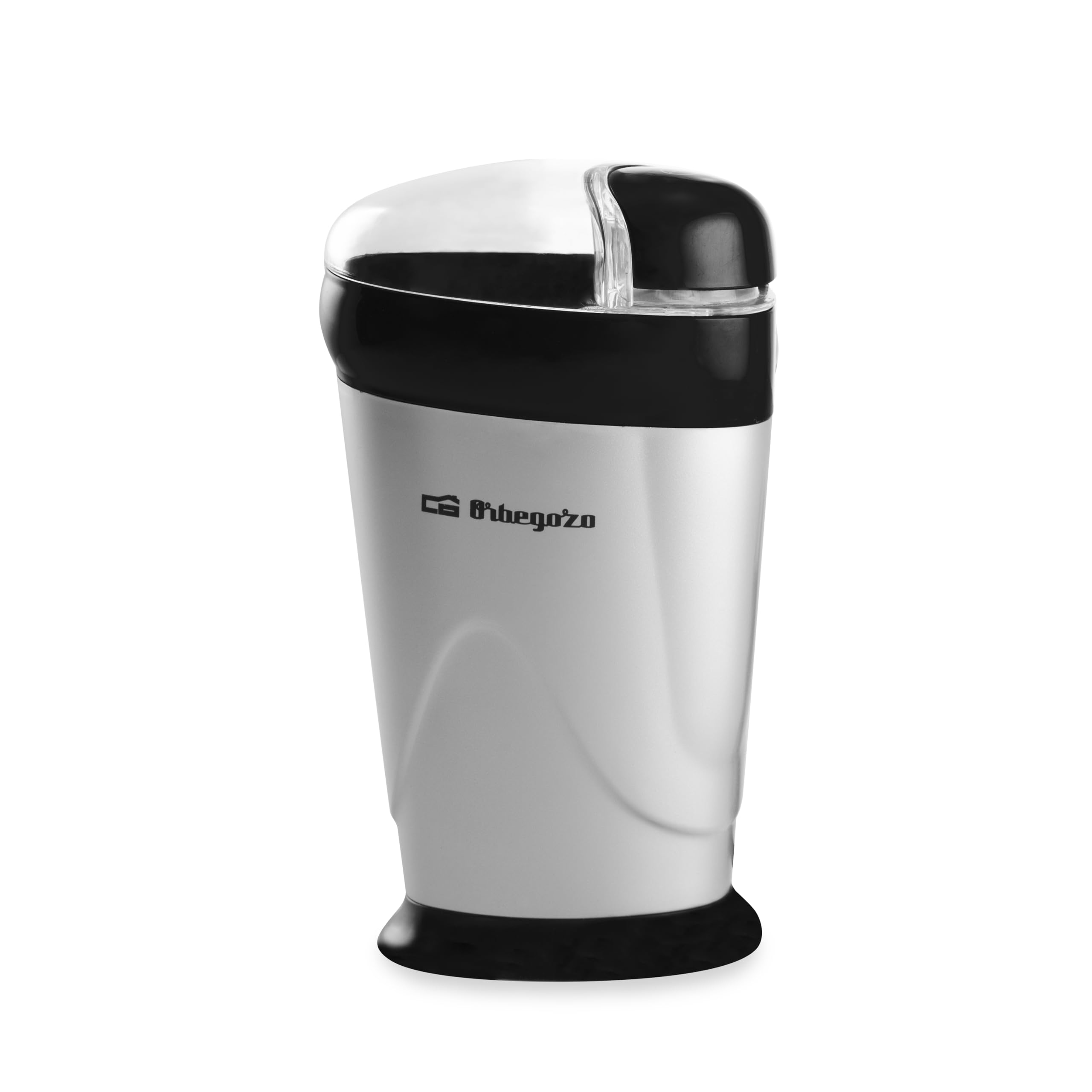 Orbegozo MO 3250, molinillo café eléctrico, 150 W, cuchilla acero inoxidable, tapadera transparente, interruptor de seguridad, color plata
