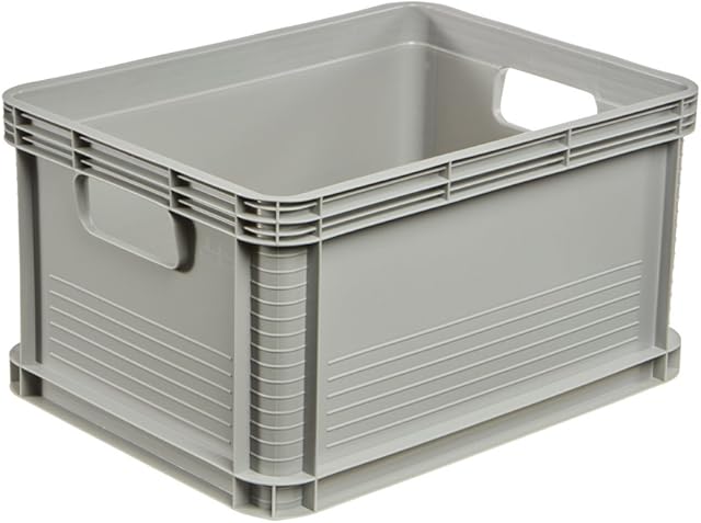 keeeper Strong Transport Box, Acid-Resistant and Food Safe, 40x30x22 cm, 20 Litre, Robert, Light Grey