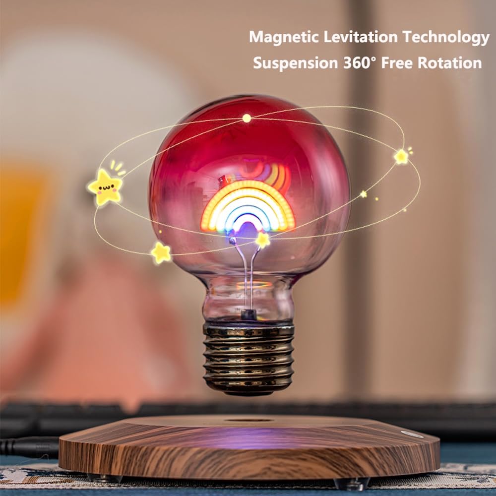 UVEHAS Lampadina levitante, con rotazione di 360 gradi a LED galleggiante con controllo tattile, lampadina a levitazione magnetica, lampada da scrivania decorativa per ufficio, casa, regalo creativo