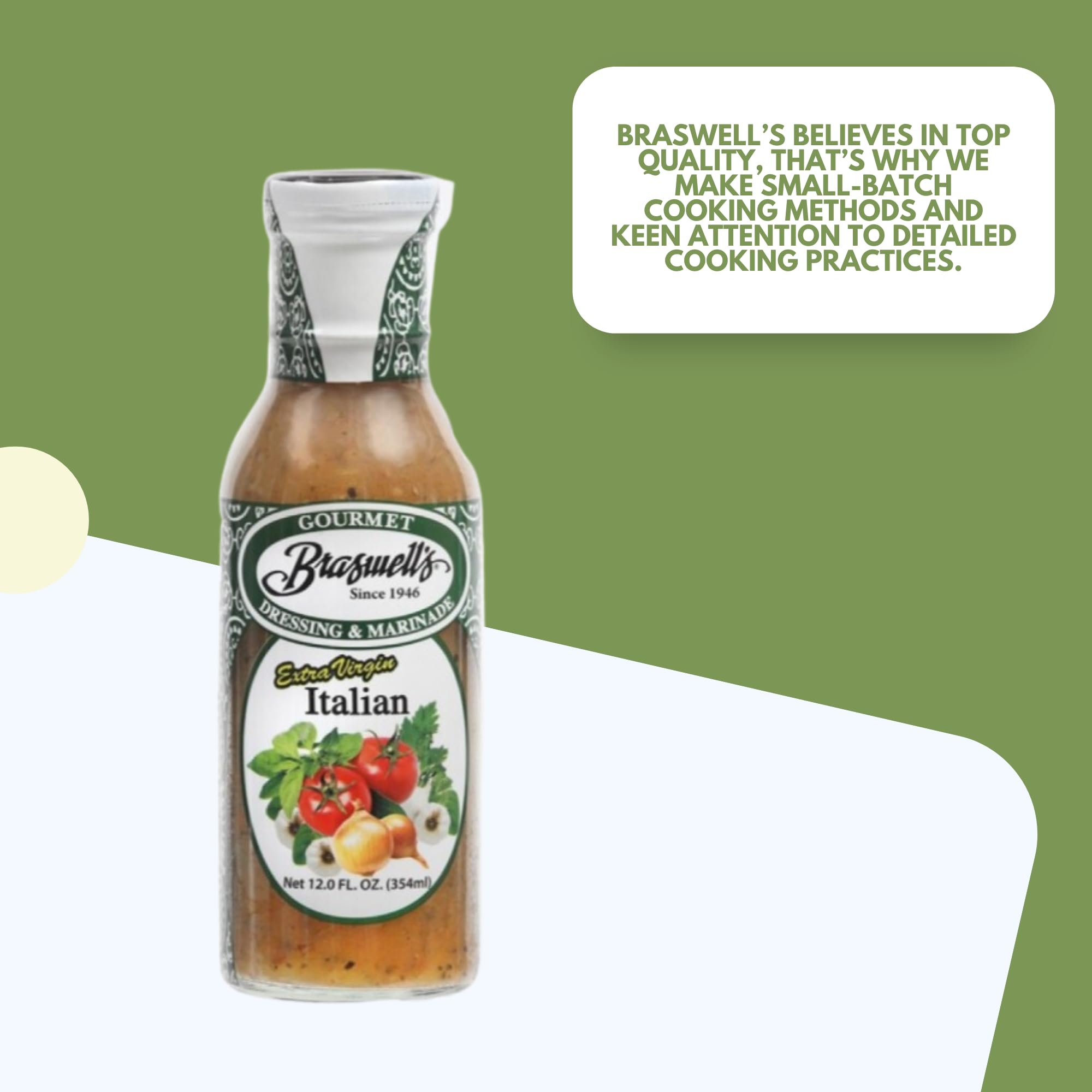 Braswell's Italian Dressing Made With Extra Virgin Olive Oil : Grocery & Gourmet Food
