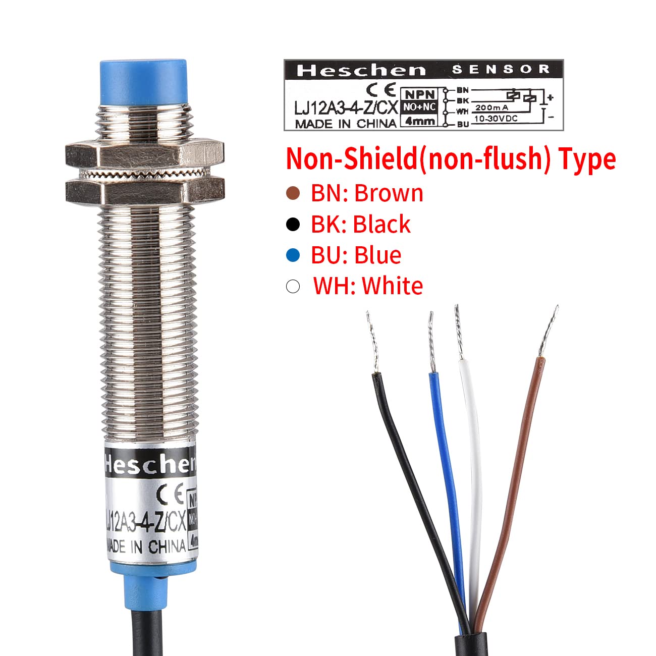 Sensore Di Prossimità, Interruttore Del Sensore Di Prossimità Induttivo Da 4 Mm DC 2-Wire Normalmente Chiuso LJ12A3-4-Z/DX - Foto 6