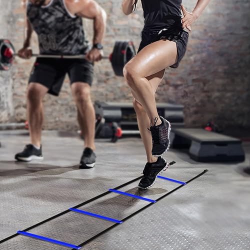 Miniatura 17 de GHB Pro Agility Ladder Agility Training Ladder Speed 12 Rung 20ft with Carrying Bag