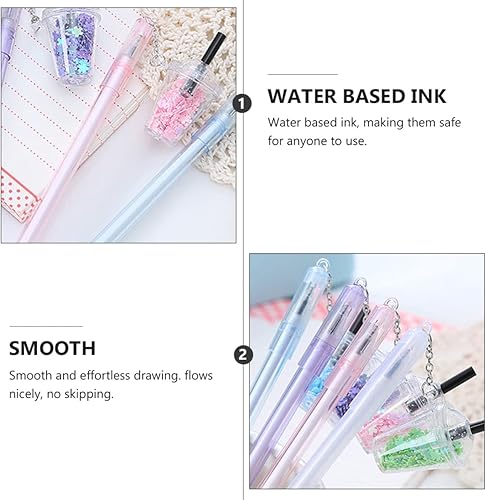 Miniatura 9 de NUOBESTY 10 bolígrafos de gel con dije adorable de tinta de gel neutra para estudiantes, oficina, papelería, escritura creativa, suministros de