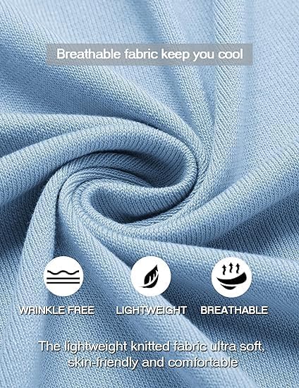 COOFANDY Men's Knit Button Down Shirt Vintage Short Sleeve Polo Shirts Casual Beach Tops - Image 4