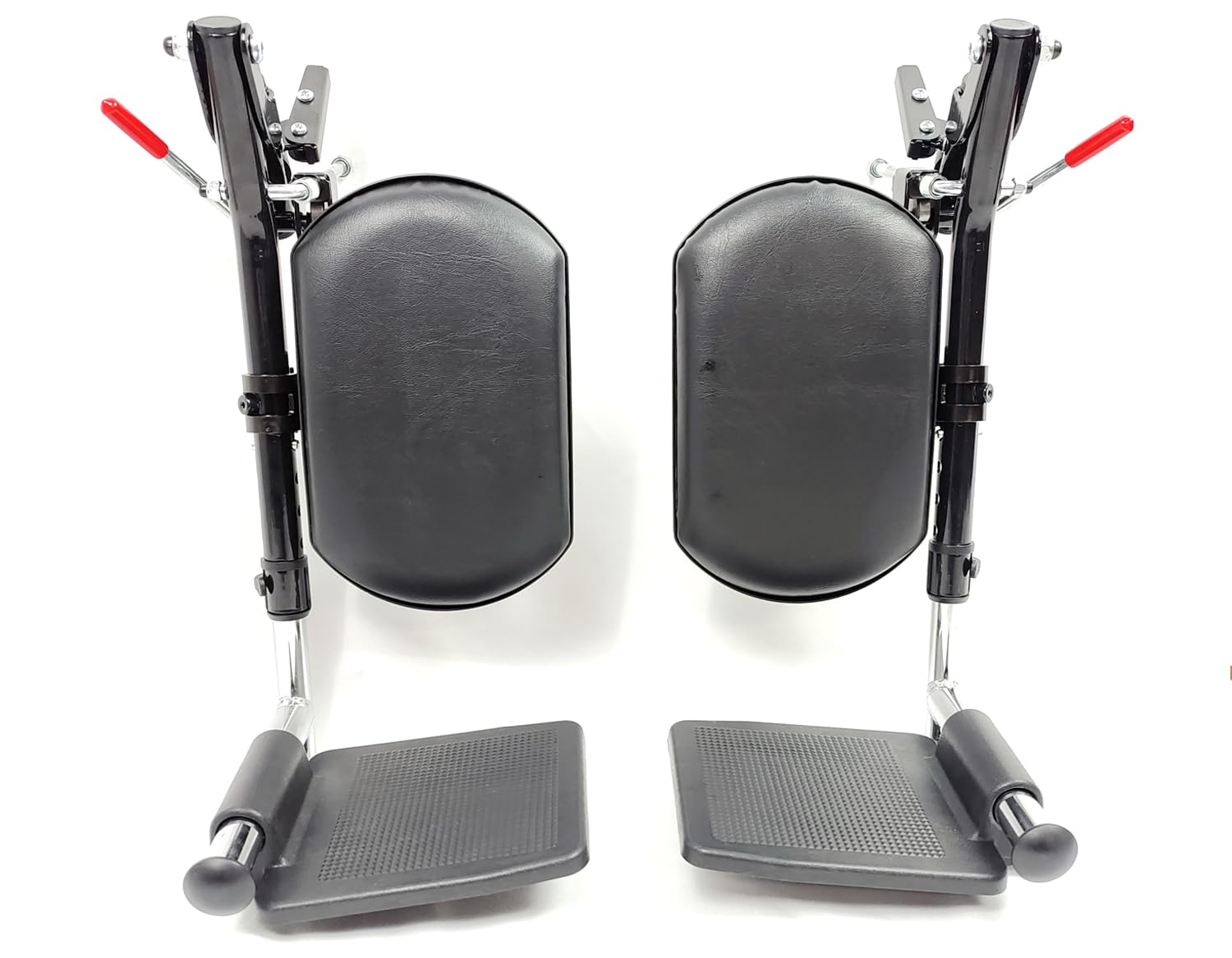 Reposapiés Elevables Para Silla De Ruedas Con Almohadilla Acolchada Para Pantorrillas De Material Compuesto Compatible Con Silla De Ruedas Reclinable Y Estándar Color Negro