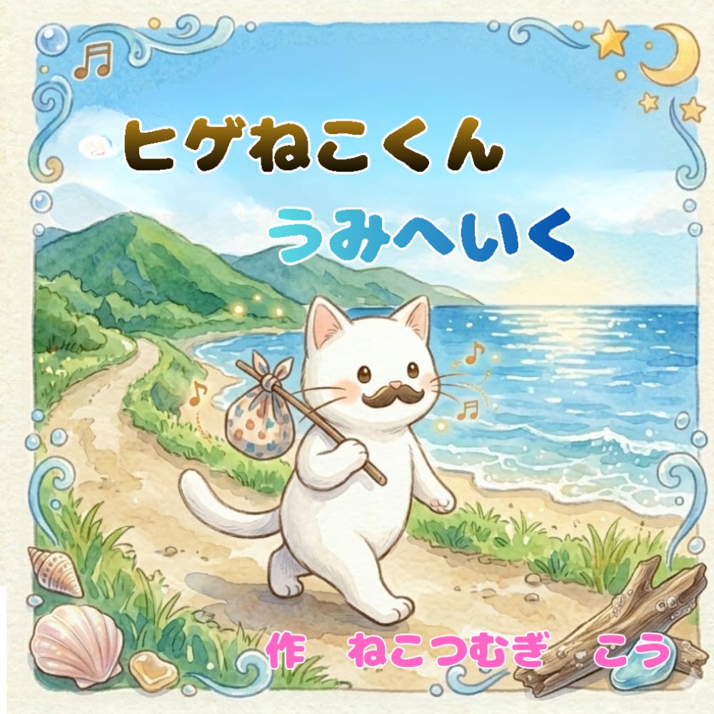 ヒゲねこくんうみへいく: (子供向け絵本）