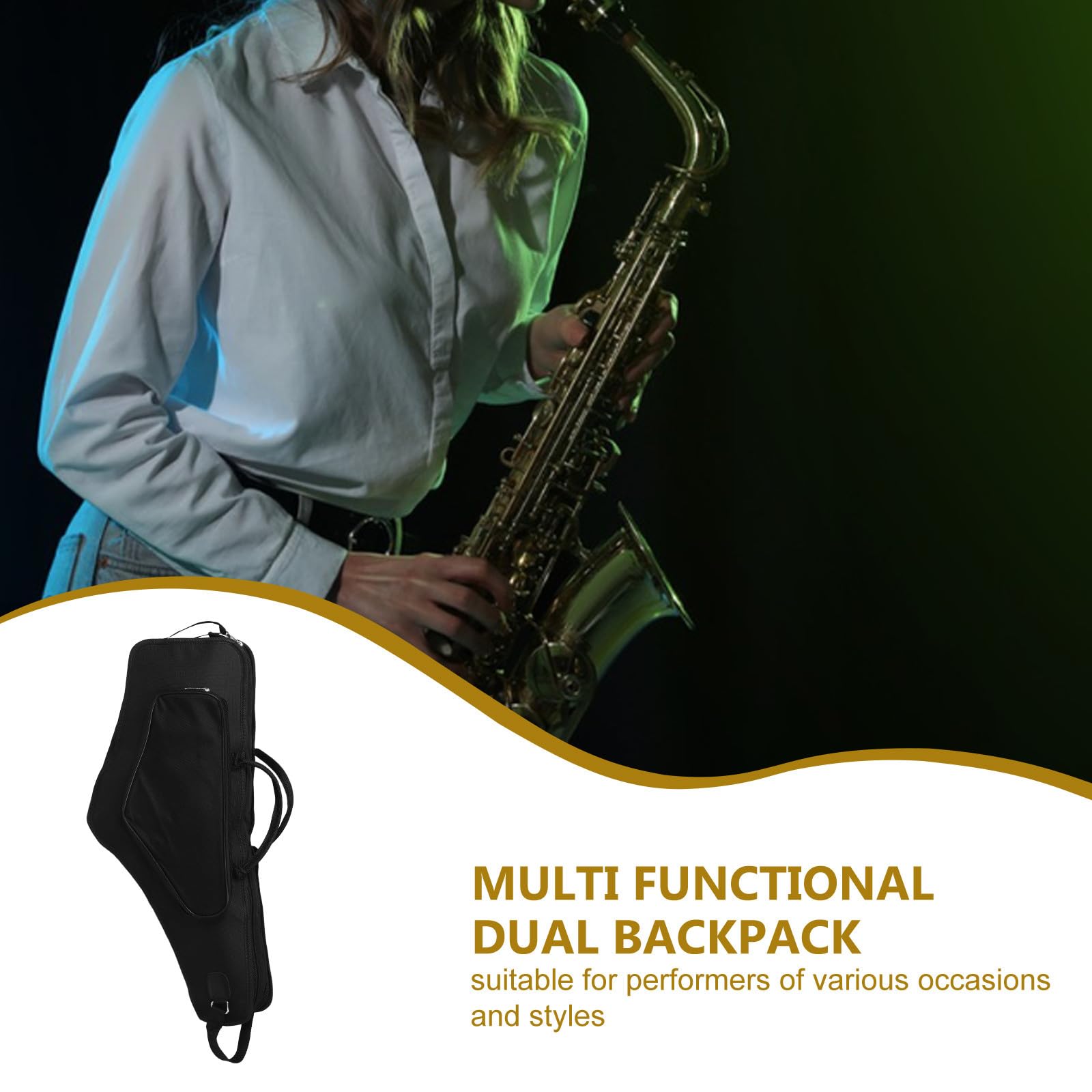 VICASKY Borsa per Sassofono Contralto Resistente e Antiurto, Zaino Tasche Organizzate per Accessori, Progettata per Musicisti Professionisti e Studenti