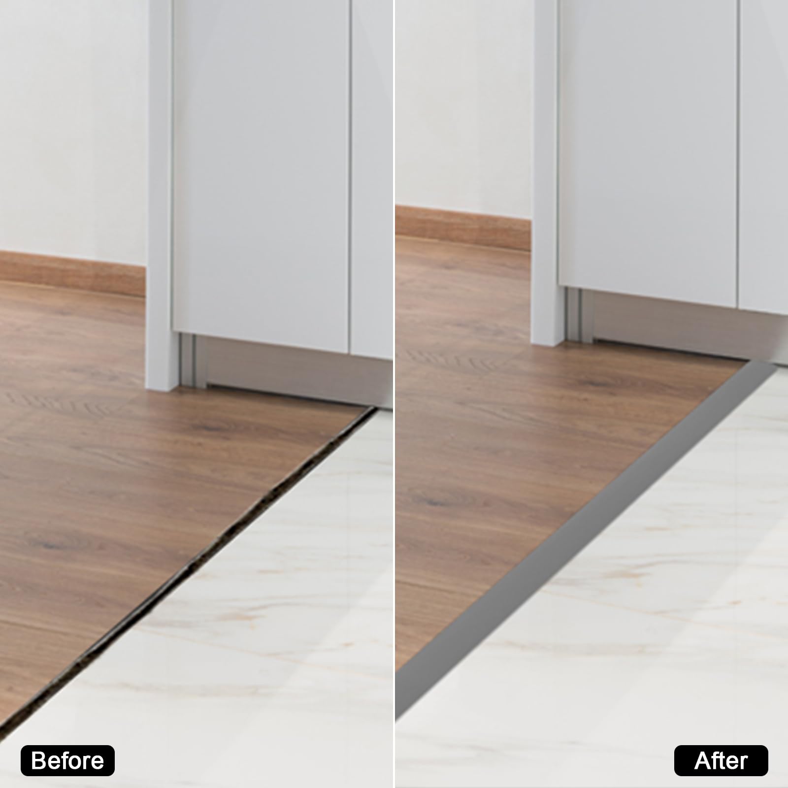 Profilé De Transition Autocollant, 1,5m X 5cm Plinthes De