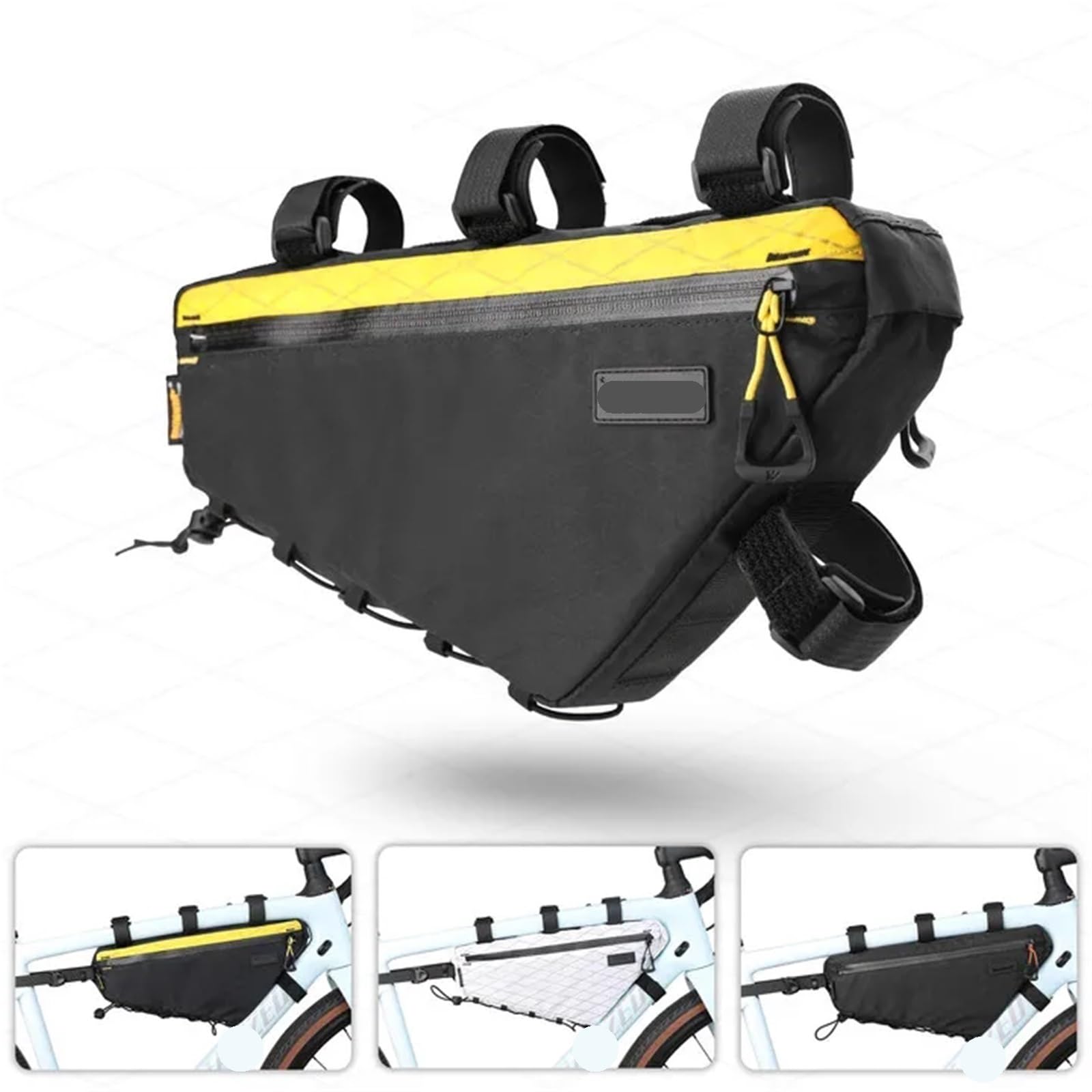 Bolsa Para Cuadro De Bicicleta Bolsa de marco de bicicleta impermeable 2.9L bolsa triangular de bicicleta Bikepacking bolsa de equipaje de viaje for bicicleta de grava de carretera Para Montar Al Aire