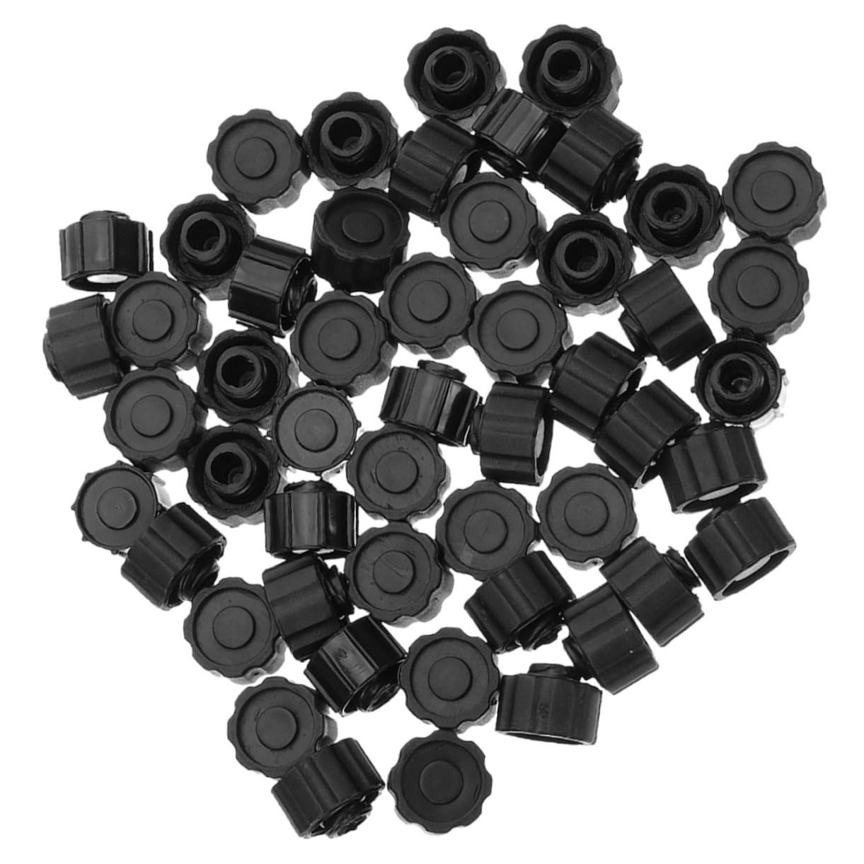 HAWILLOSCH 25pcs Cap for Industrial and Lab Use Black Tip Caps Tip Cap Adapter Cap End Cap Plug Caps Dispensing Caps