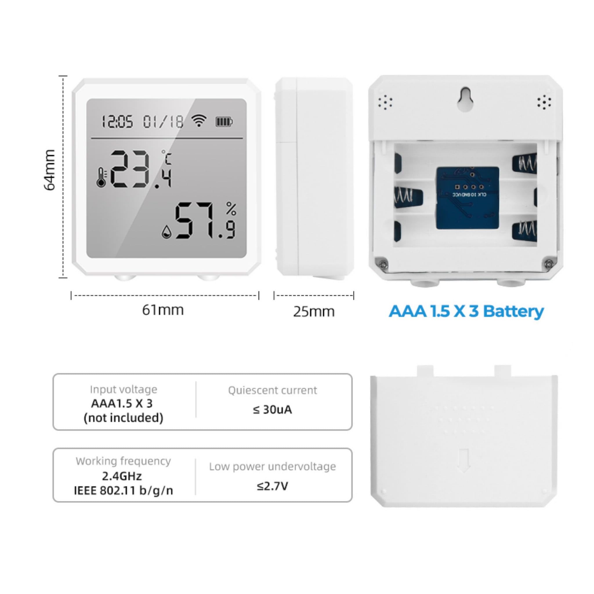 Automat-on Set für Fußbodenheizung mit 5X Zigbee Temperatur und Luftfeuchtigkeitsmesser 5X Stellantrieb Fussbodenheizung 230V Controller und Zigbee Gateway 3.0 Kompatibel mit Alexa Google Home