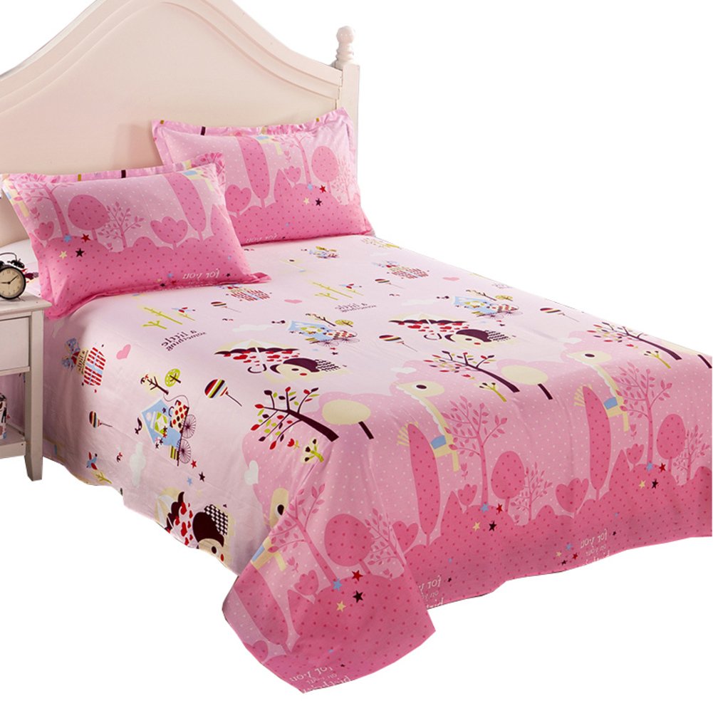 Draps en coton 200x230cm pour grand lit et linge de lit dortoir