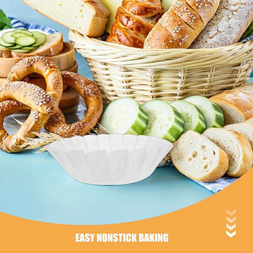 Ciieeo 100 piezas de papel de pergamino para pasteles : papel de pergamino redondo para hornear, moldes para envoltorios de aceite, tartas de queso y muffins para freidora de aire.