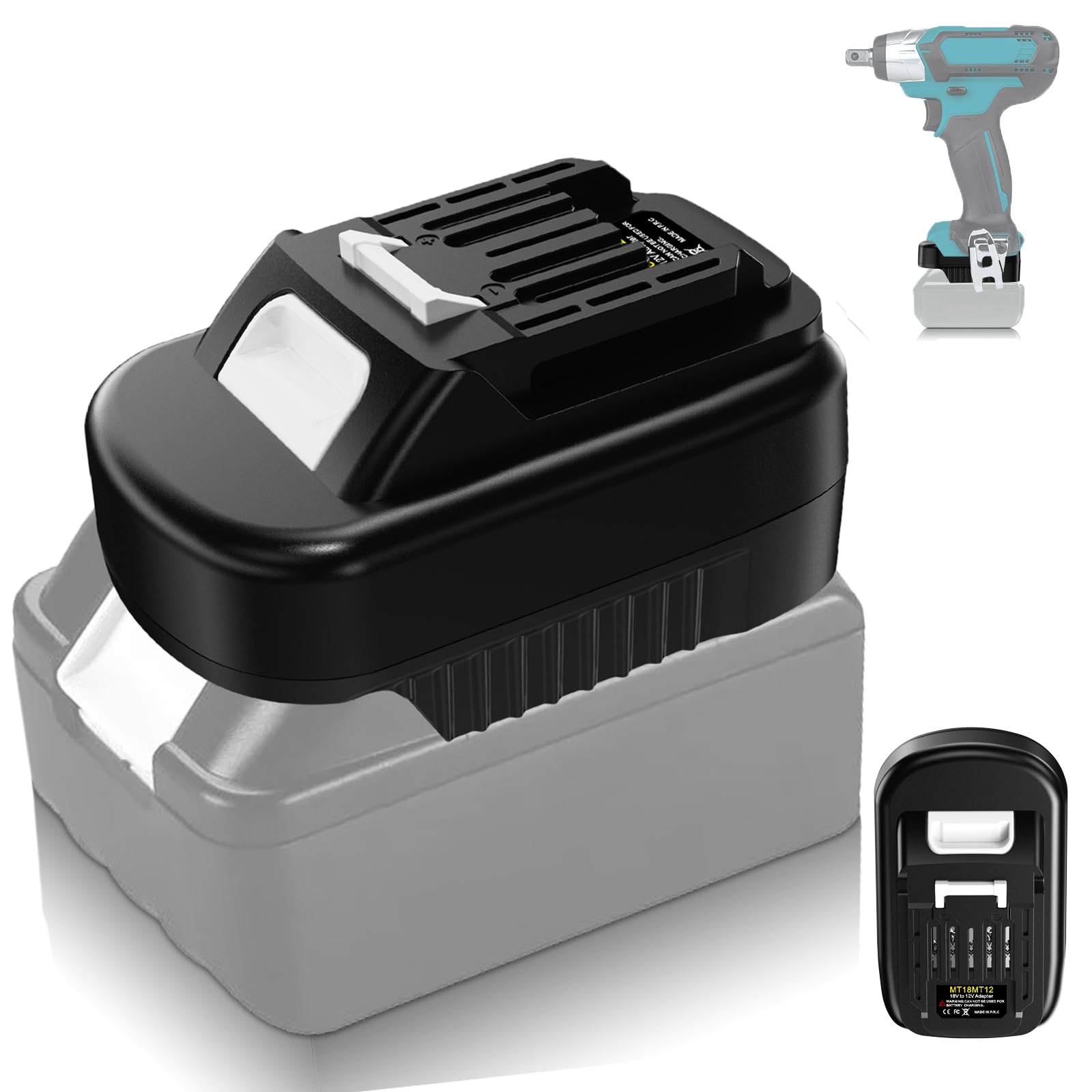 Battery Adapter Converter for Makita 18V LXT Lithium ion Battery to for Makita 12V Power Tools
