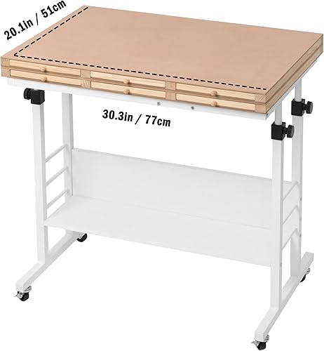 Miniatura 7 de Tektalk Tabla de rompecabezas plegable de 2000 piezas con ajuste de altura, mesa de rompecabezas con 2 cubiertas de fieltro y 8 bandejas de