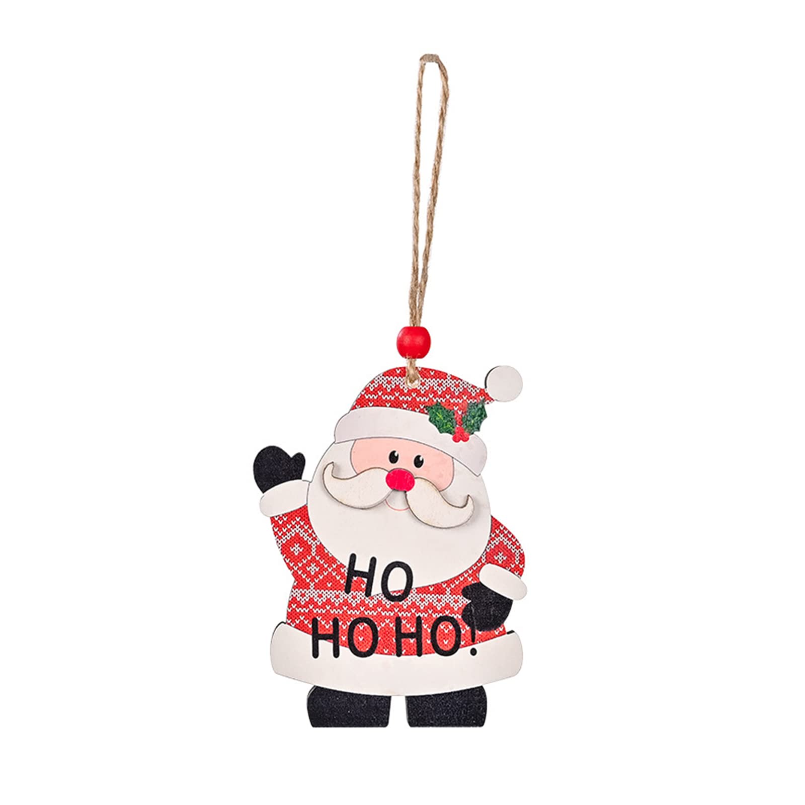 Christmas Tree Decorations Christmas Wooden Ornaments Pendant Old/Snowman/Elk Wood Hanging Unique Gift Wooden Hanging Pendant