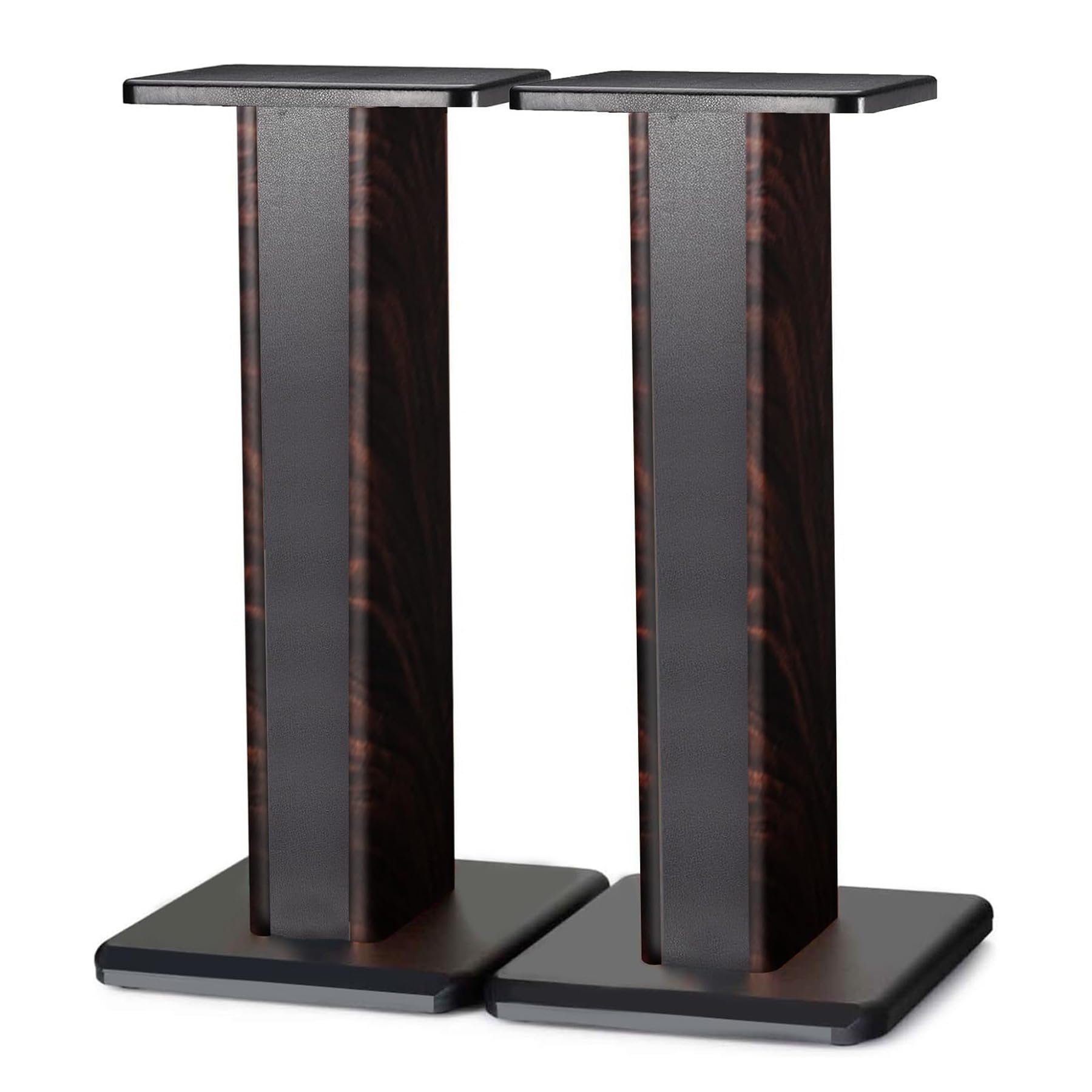 Coppia Universale Da Pavimento 30-90 Cm, Supporti Per Diffusori In Legno, Supporto Per Monitor Da Studio Surround Resistente Per Home Theater Con Funzione Di Regolazione Del(Black,50CM)