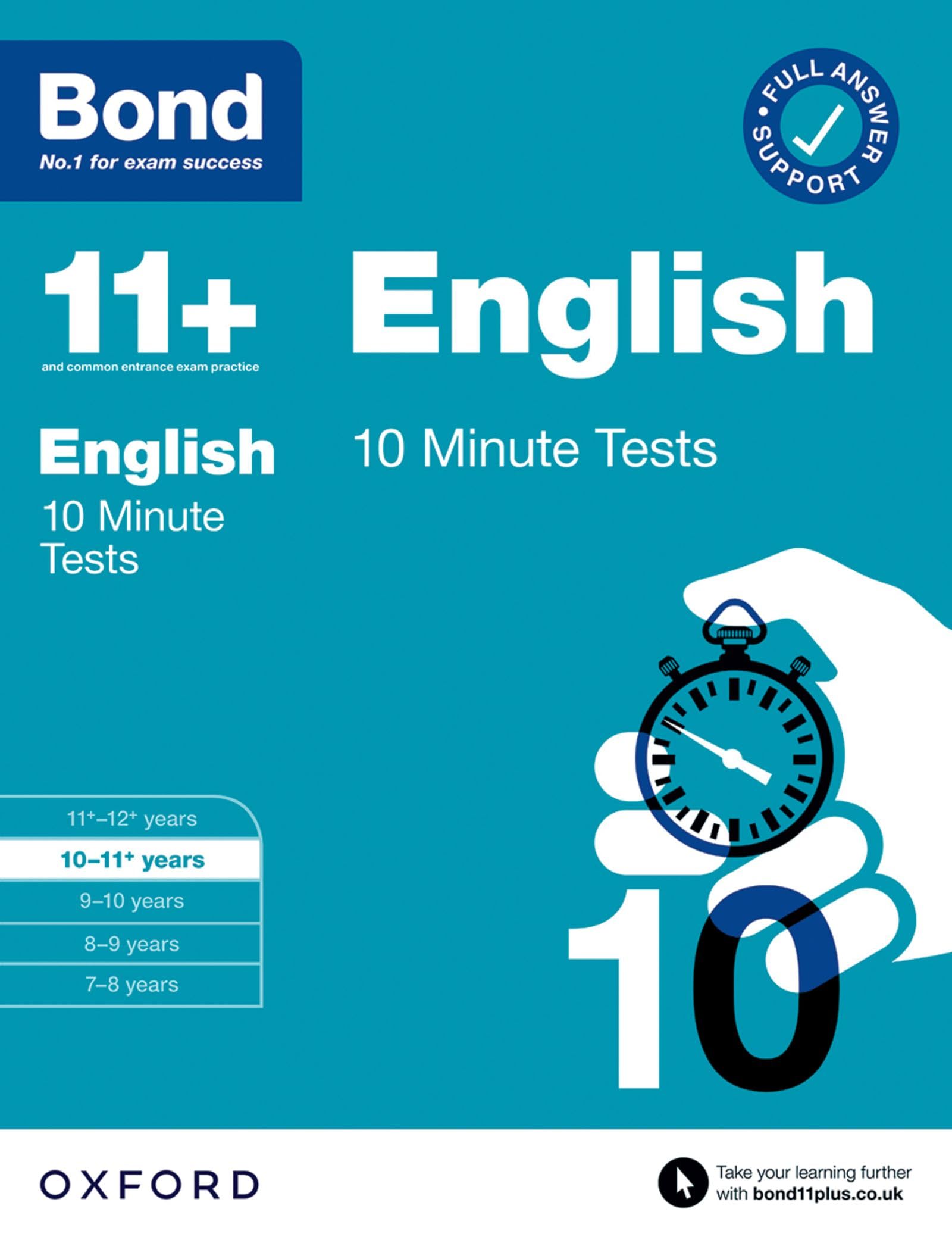 Bond 11 Bond 11 10 Minute Tests English 1011 years  by Sarah Lindsay PAPERBACK