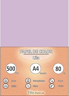 Pack 500 Papel de Color Tamaño A4 80g Lila