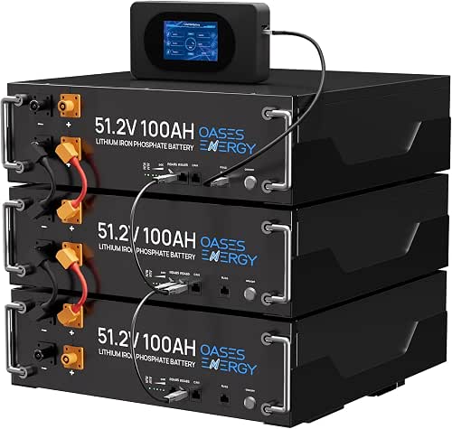 48V 300Ah LiFePO4 Lithium Battery,Built-in 100A BMS, with Touchable Display,