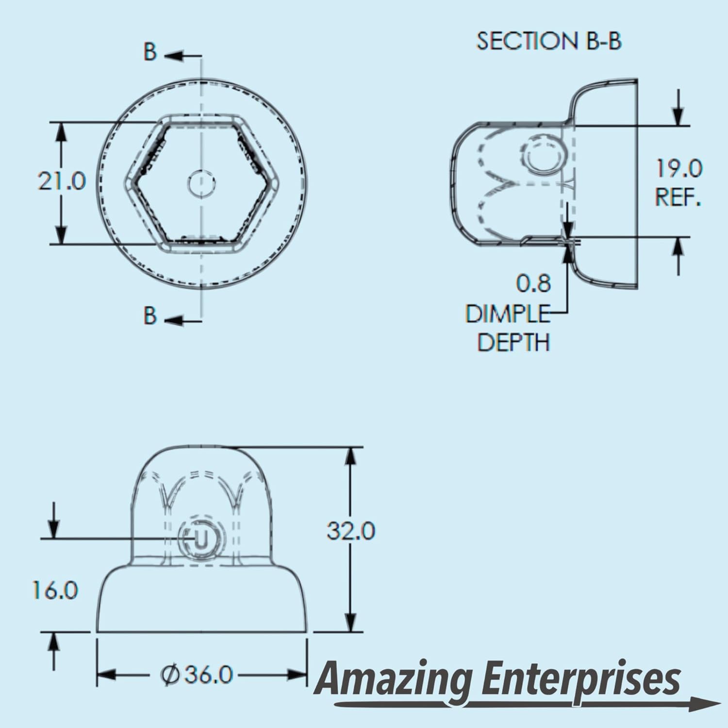 Alcoa, Lug Nut Covers, Caps (5 Pieces) Sprinter-Winnebago-Roadtrek-PleasureWay-Leisure Travel, Hide a Lug, 19mm, Stainless Steel, 000135, 000120, Set of 5 LugNuts, All Models: 2006 Through 2024