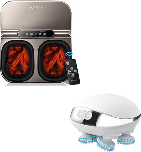 MOUNTRAX Masajeador de pies y masajeador eléctrico del cuero cabelludo