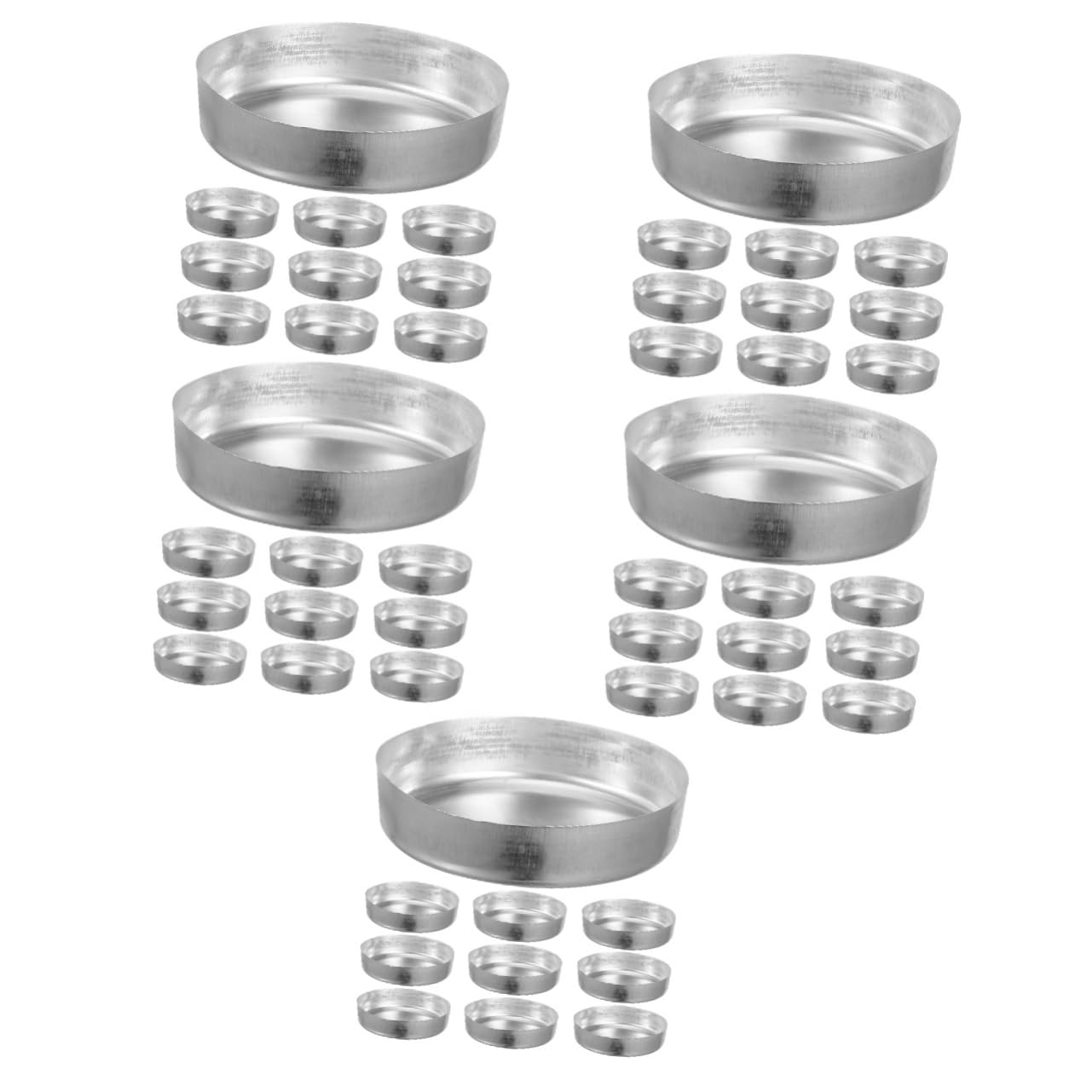 Zerodeko 5 Sätze Wiegeschale Pulver Proben Für Wiegen Boote Messung Tabletts Wiegeplatte Waagschalen Ausgleichen Wägeplatten Wiegeboot Messen Silver Aluminium 10 Stück * 5