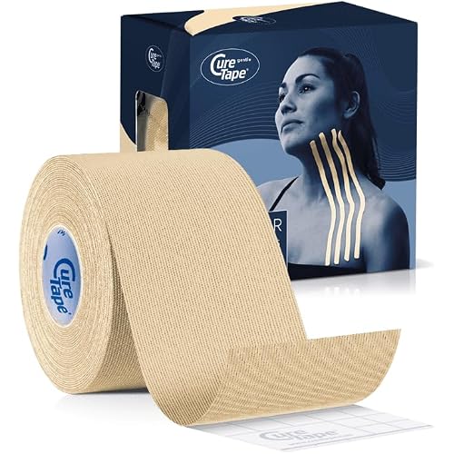 CureTape® Gentle | Kinesiology Tape for Hyper Sensitive Skin | Gentle Adhesion | 100% Hypoallergenic Water Resistant K Tape | for Thin Skin, Elderly or Children | Gentle to Remove | Medical KTape
