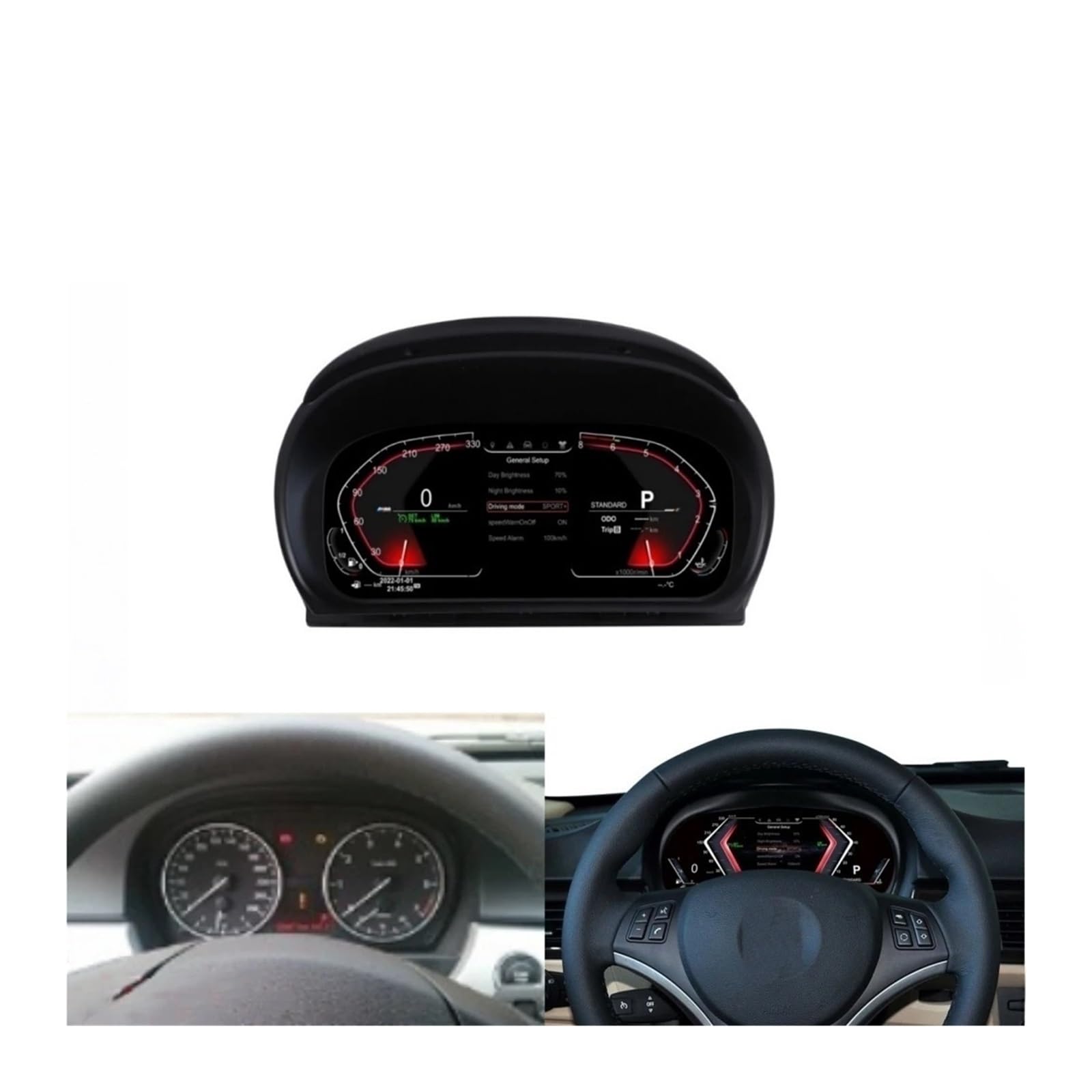 Schermo LCD Android compatibile con BMW E90/E91/E93 2005-2012 tachimetro auto digitale Cluster cabina di pilotaggio cruscotto pannello strumenti Carplay
