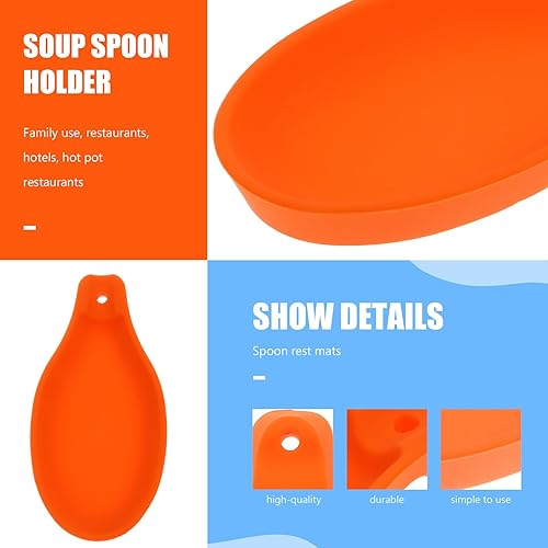 Miniatura 2 de Cabilock 2 piezas de soporte de cuchara de silicona utensilios de cocina de silicona espátula Turner titulares de sushi tazón de silicona cuchara