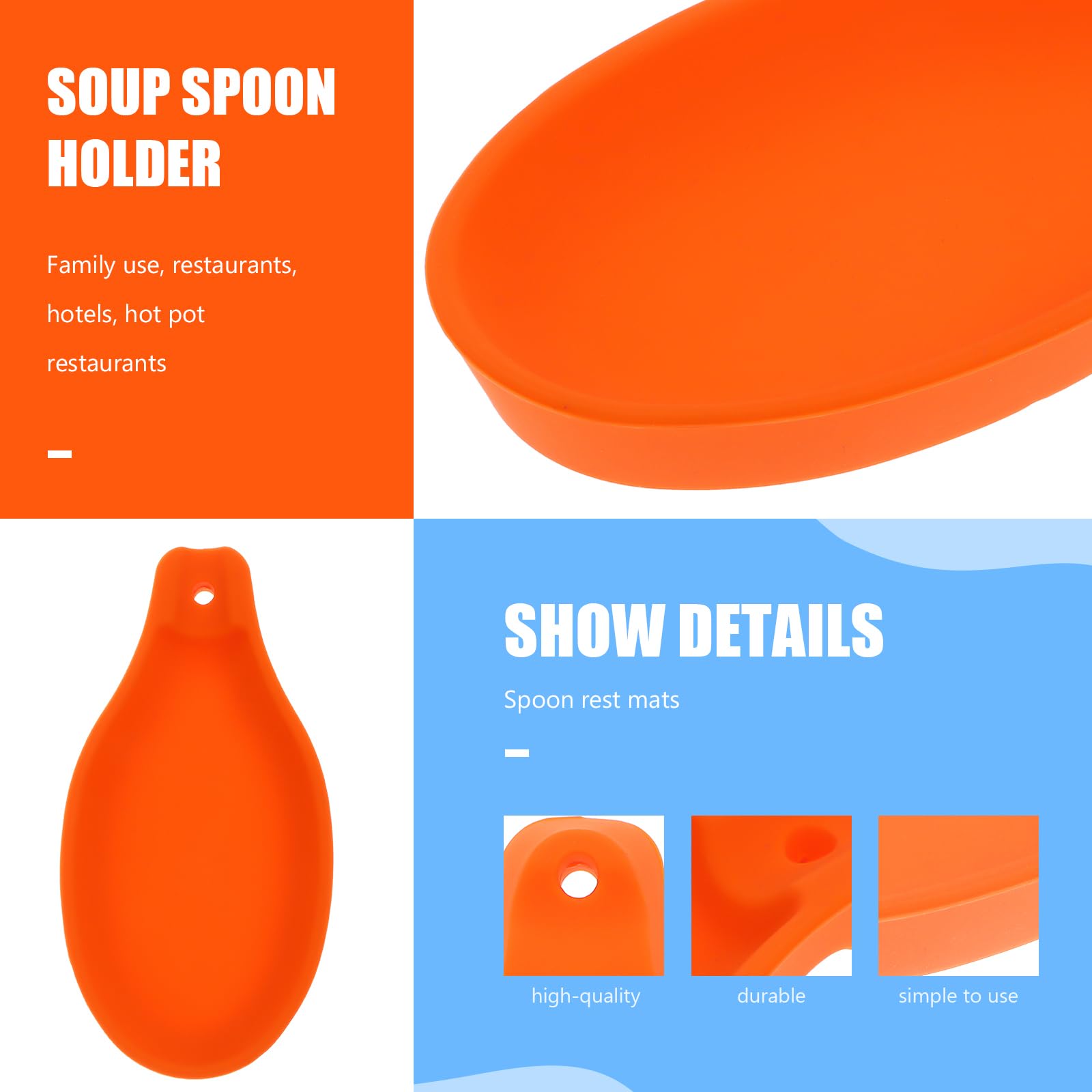 2pcs Spoon Rest Stove Top Spoon Holders Stands Kitchen Utensil Holder Mat Spoon Storage Pads Easy Clean Kitchen Supplies