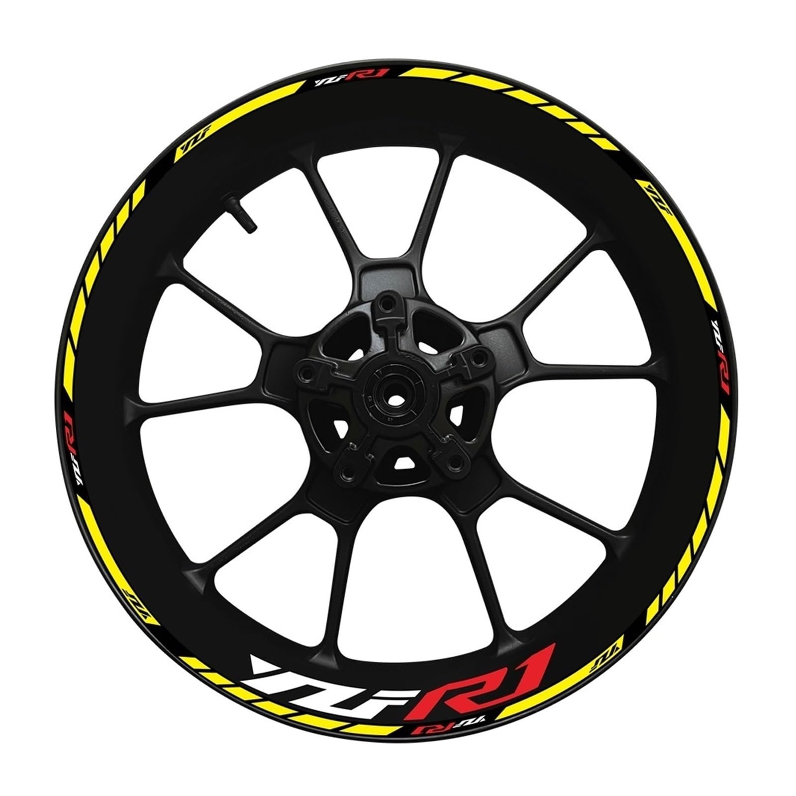 Motorcycle Thickened Edge Outer Ring Reflective Sticker Stripe Wheel Decals for Yamaha YZF R1(Color12)