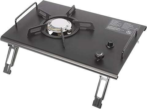 Portable Gas Stove, Electronic Ignition Outdoor Camping Cooking Stove, Portable StoveBlack
