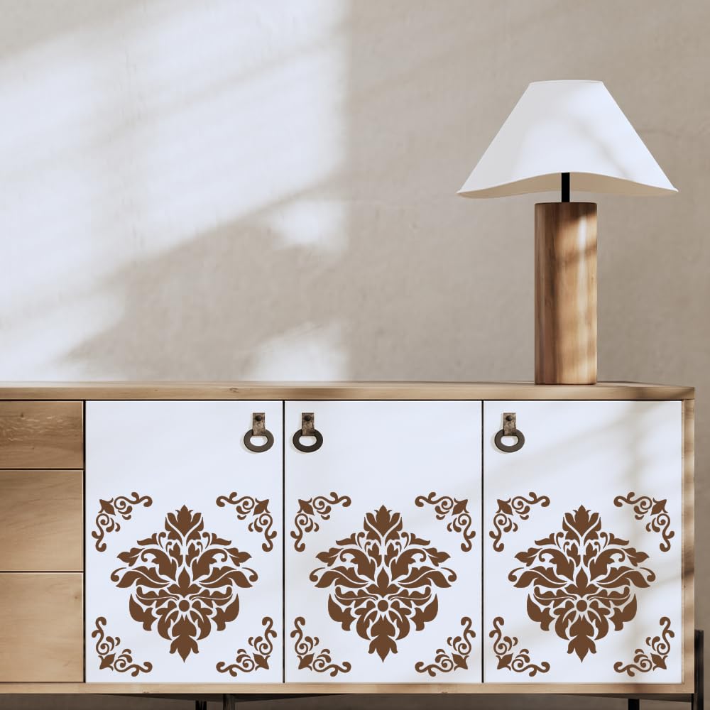 9 Pezzi Mandala Stencil di Pittura 30x30cm Templates Riutilizzabili Mandala Stencil Grande Modello di Pittura in Plastica per Pittura DIY Scrapbook Wall Pavimenti Mobili