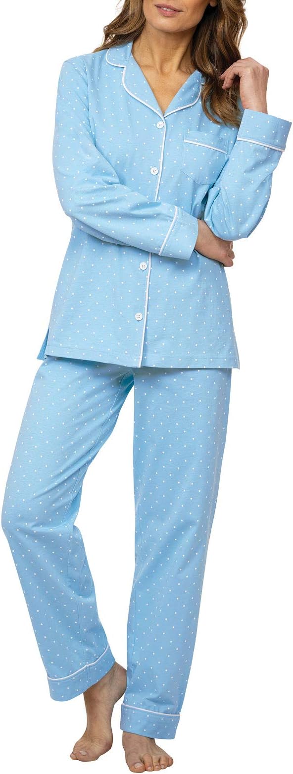 Pajama Set For Women - Pajamas Women Jersey Boyfriend, 100% Cotton