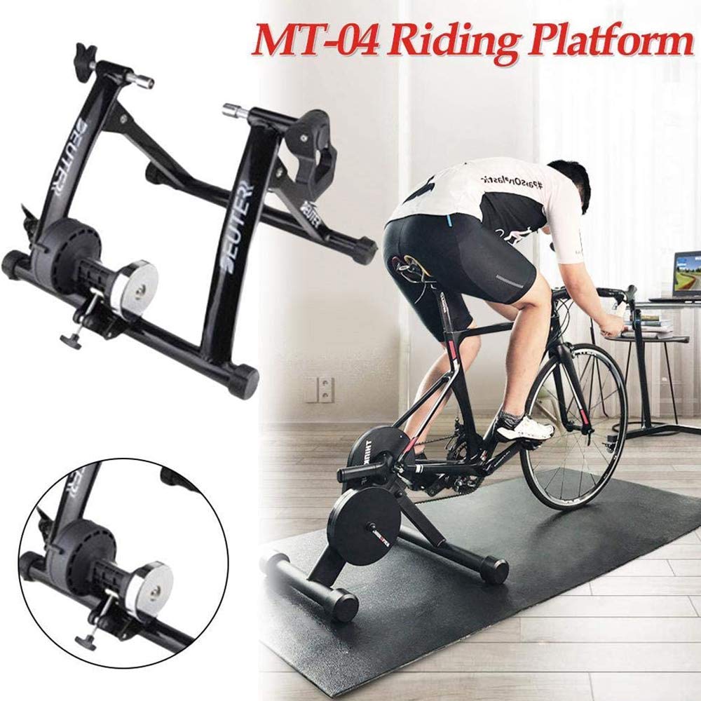 Bicicleta Plataforma para Montar en Interiores, Marco de Fitness, Ejercicio, Entrenamiento físico, Soporte para Ejercicio estacionario en Interiores, Marco de Acero, Fitness Ajustable, Use s