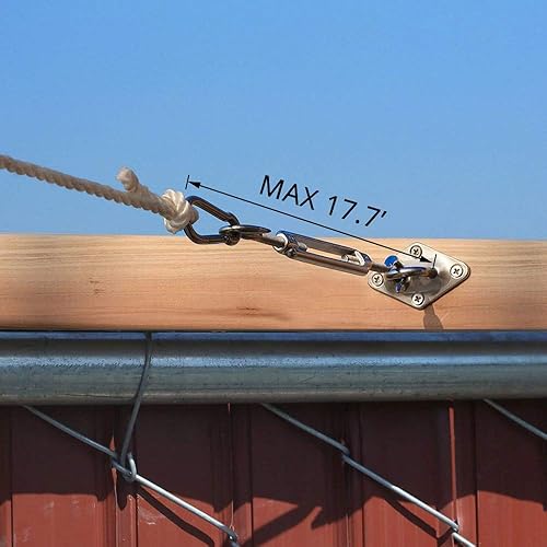 Miniatura 5 de DOEWORKS Kit de vela de 8 pulgadas para velas rectangulares o triangulares, acero inoxidable resistente para uso en exteriores