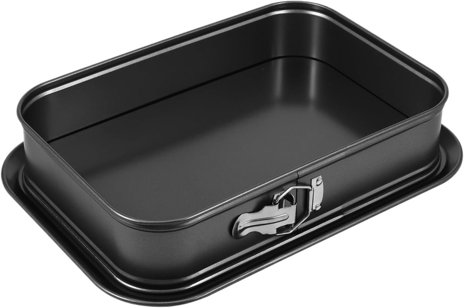 Non-Stick Metal Springform Pan, Square/Rectangle Leak-Proof Cake Baking Pan With Removable Loose Base - Cheesecake Making Bakeware(Rectangular buckle)