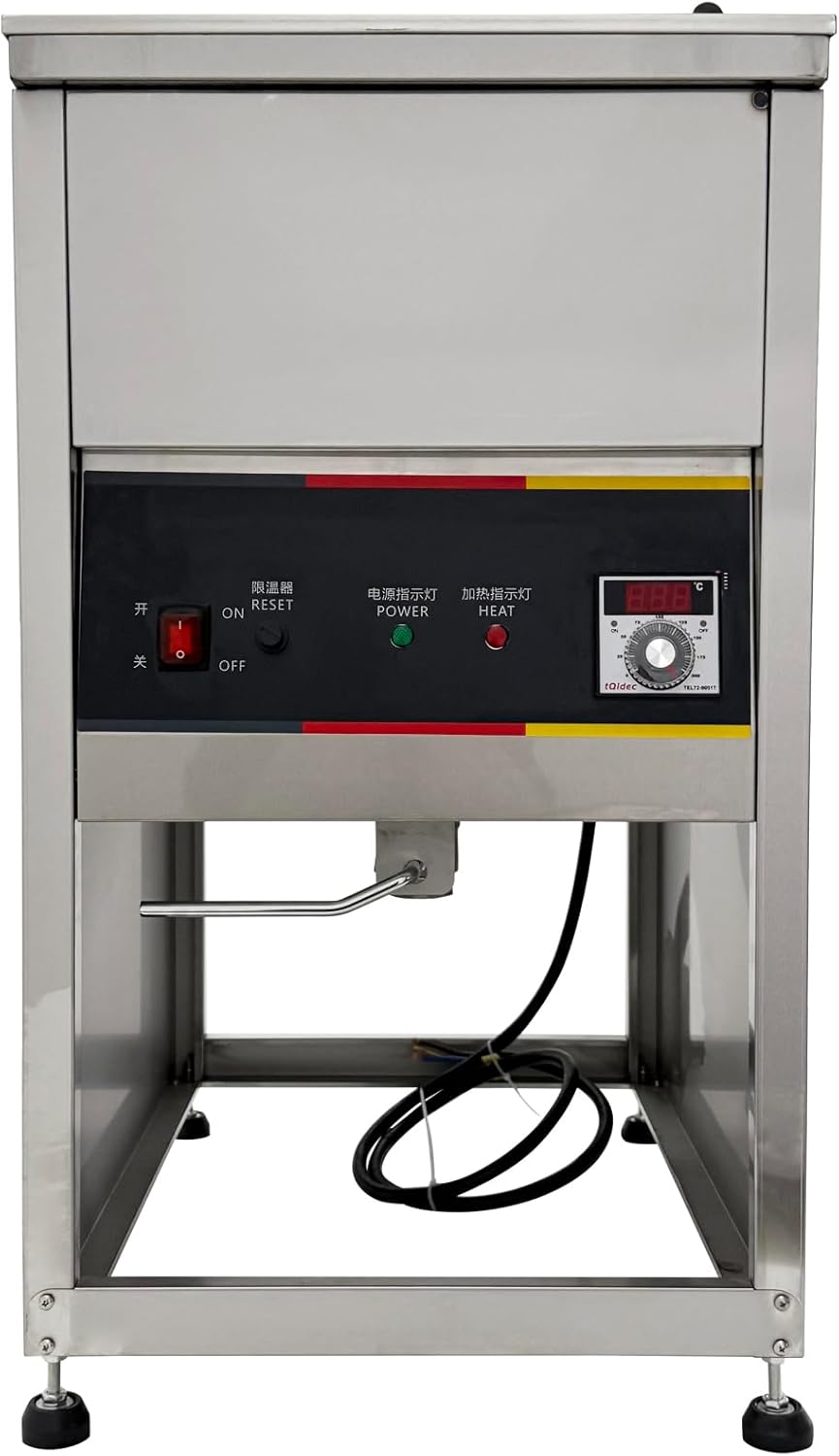30L Stainless Steel Electric Deep Fryer 220V Vertical Flip Electric Fryer with Temperature Range 0-200˚C