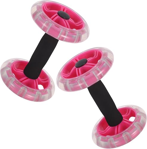 2pcs Ab Roller Wheel Double Wheel Stable Design Abdominal Exercise Roller for Men Women Core Workout Equipment Portable Waist Sculpting Fitness Tool