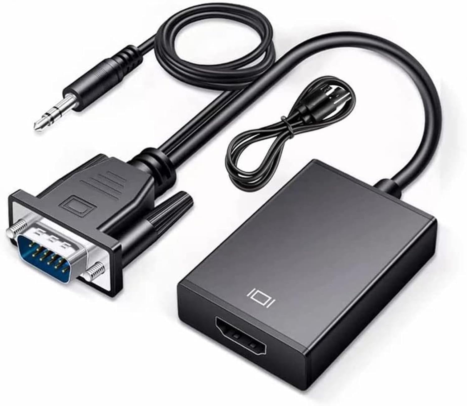 VGA to HDMI Adapter VGA to HDMI Converter VGA Male to HDMI Female with 3.5MM Audio Jack Full HD 1080P for Connecting Monitor PC Laptop Computer Desktop HDTV Projector DVD Large Screen Office Meeting (B09XX93BVN) Amazon Price History, Amazon Price Tracker
